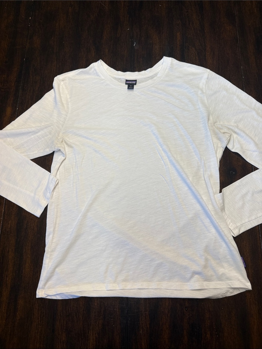 Patagonia Cream Long-Sleeve Crewneck Top